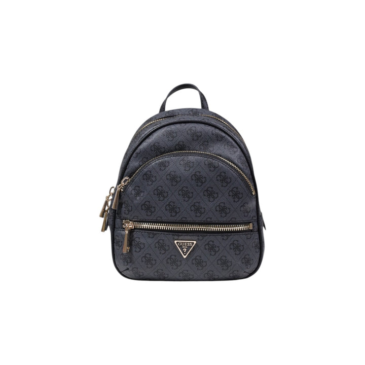 Image 1 : Sac à dos Guess femme gris en polyuréthane, vue face avec logo — delvale
