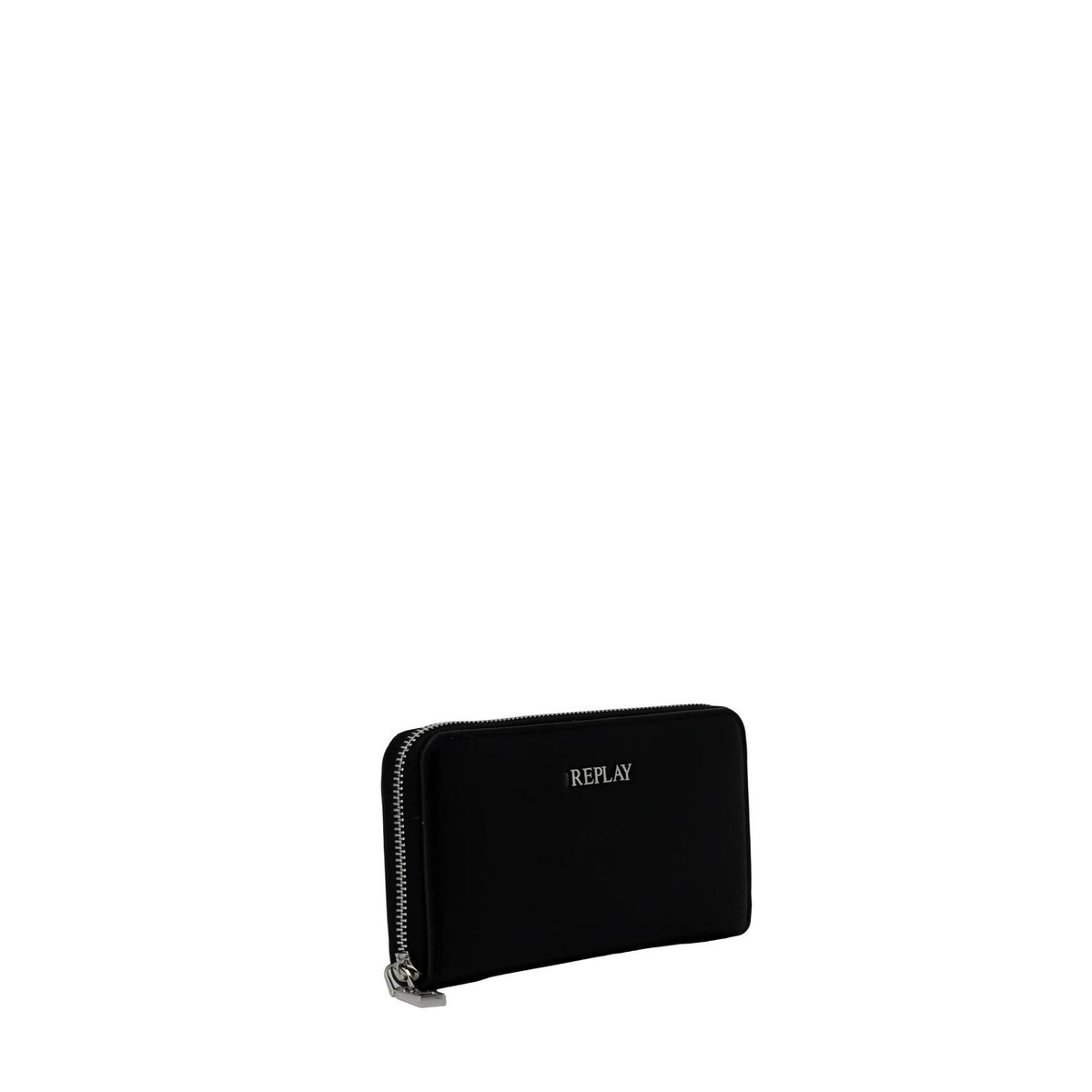 Image 3 : Portefeuille femme Replay noir, vue d'angle montrant les dimensions compactes — Delvale