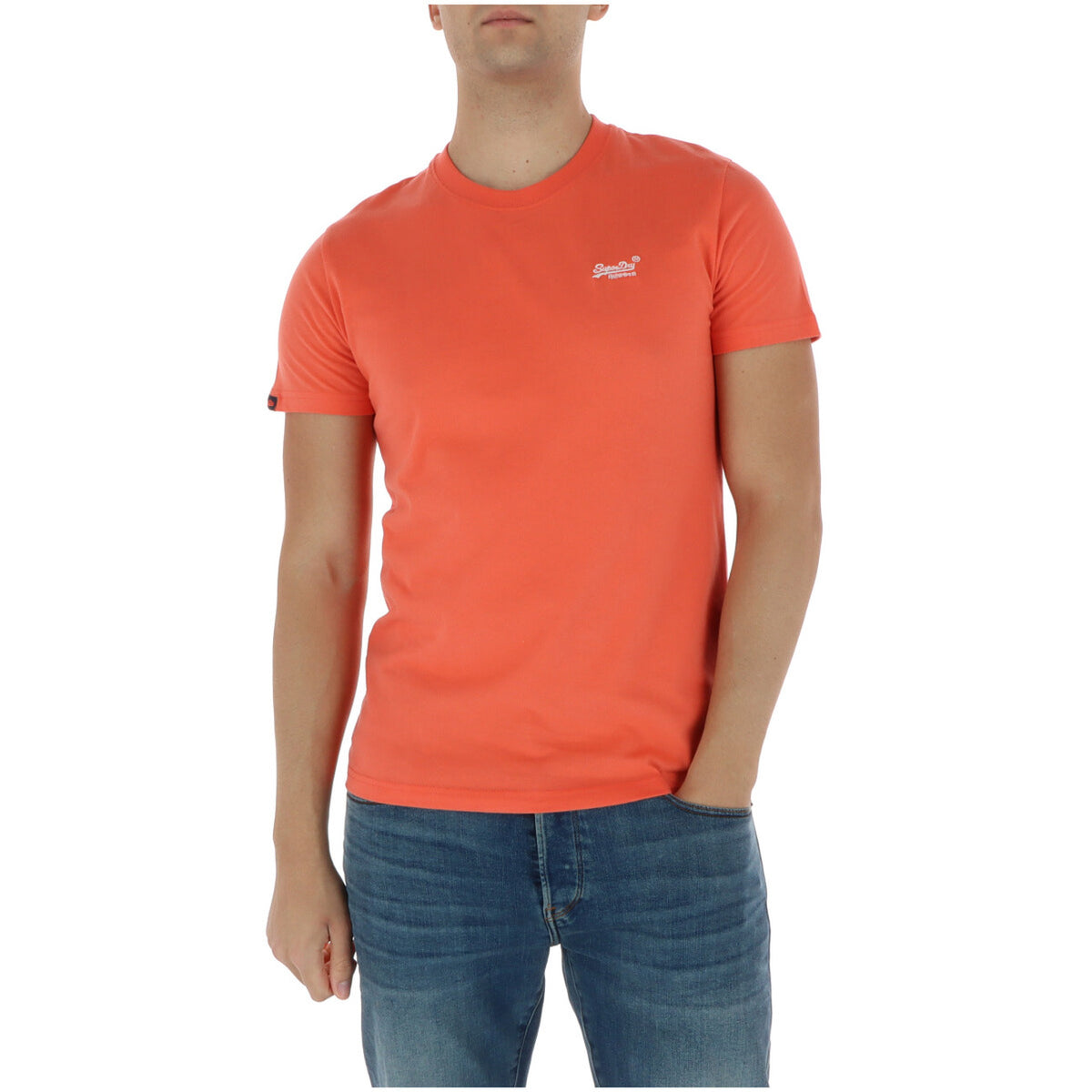 Image 11 : T-shirt Superdry homme noir, étiquette et finitions en détail — Delvale
