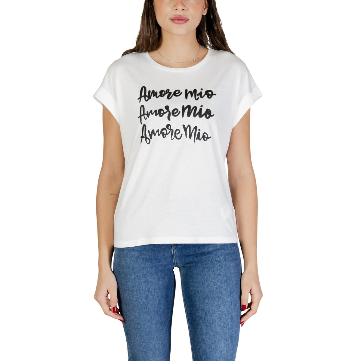 Image 3 : T-shirt femme Morgan De Toi blanc coupe ajustée matière coton modal — delvale