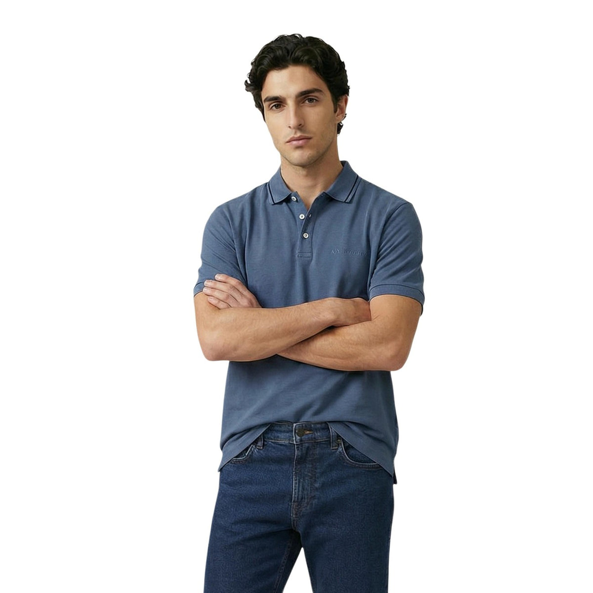 Image 7 : Polo Armani Exchange Homme Coton Stretch multi-coloris détail — Delvale