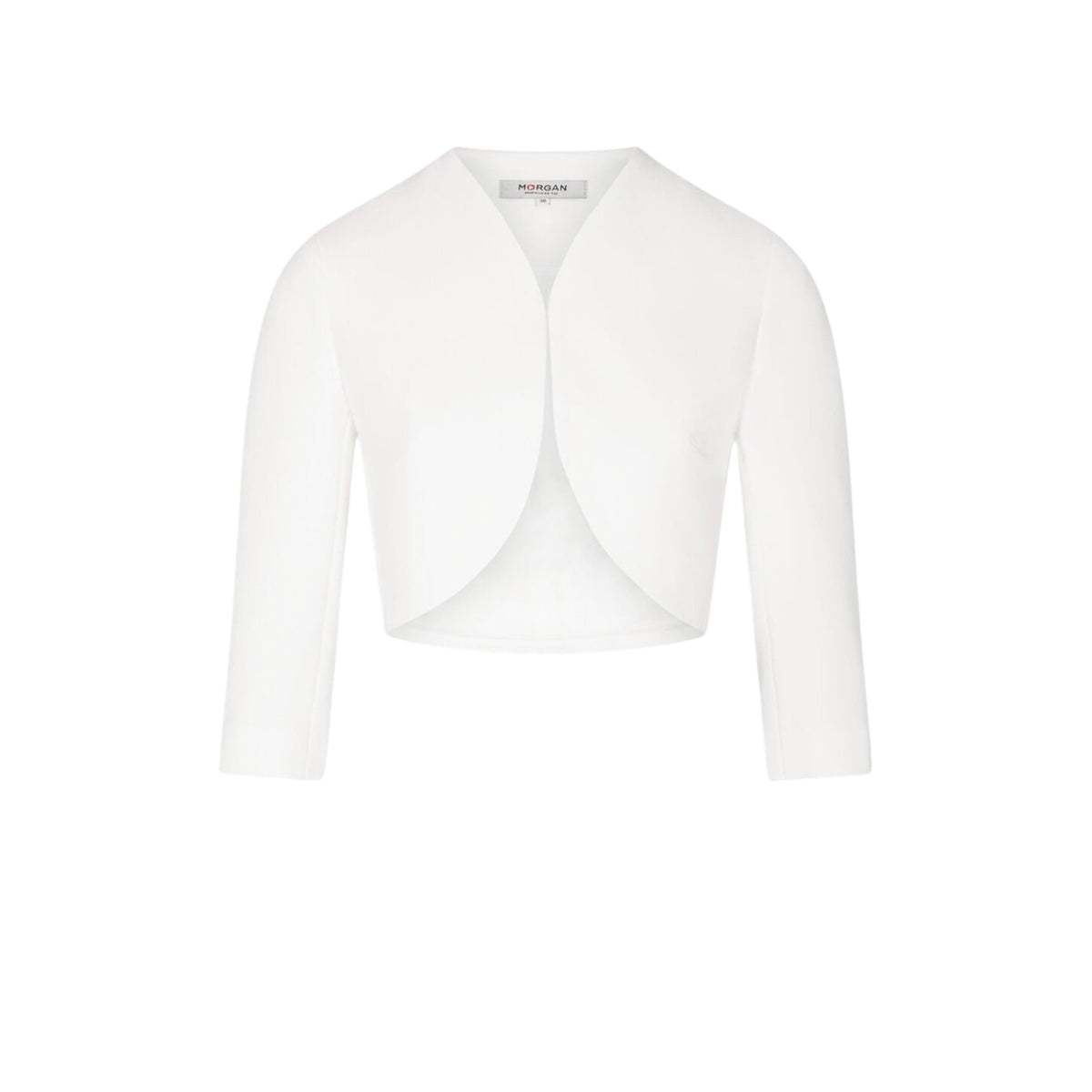 Image 1 : Veste blanche Morgan De Toi femme manches 3/4 vue de face — delvale