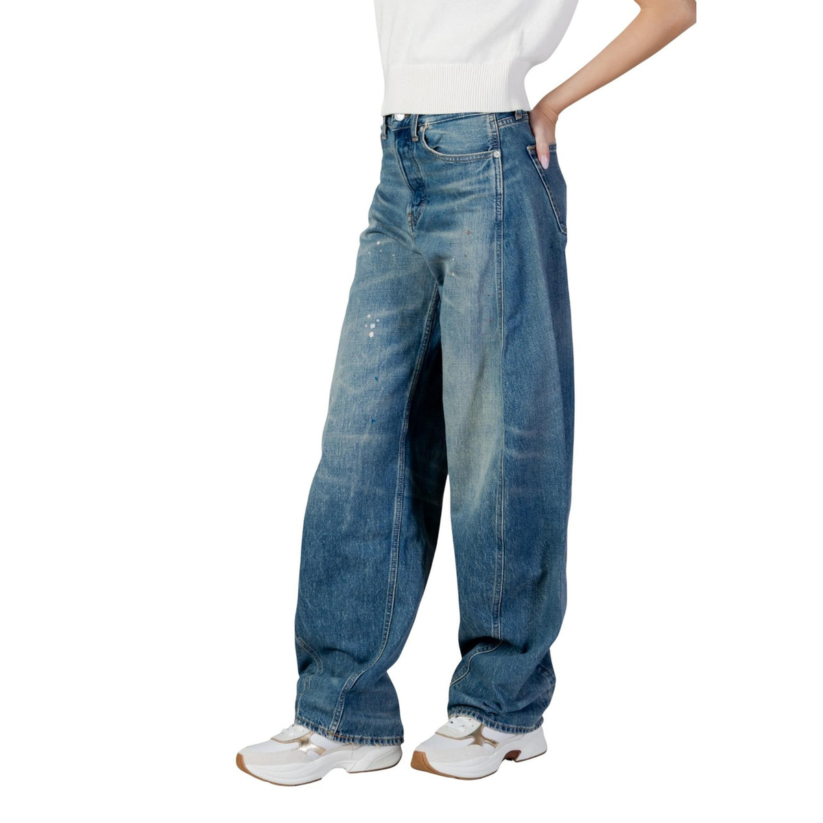 Image 3 : Jean Tommy Hilfiger femme bleu coton organique, vue d'ensemble — Delvale