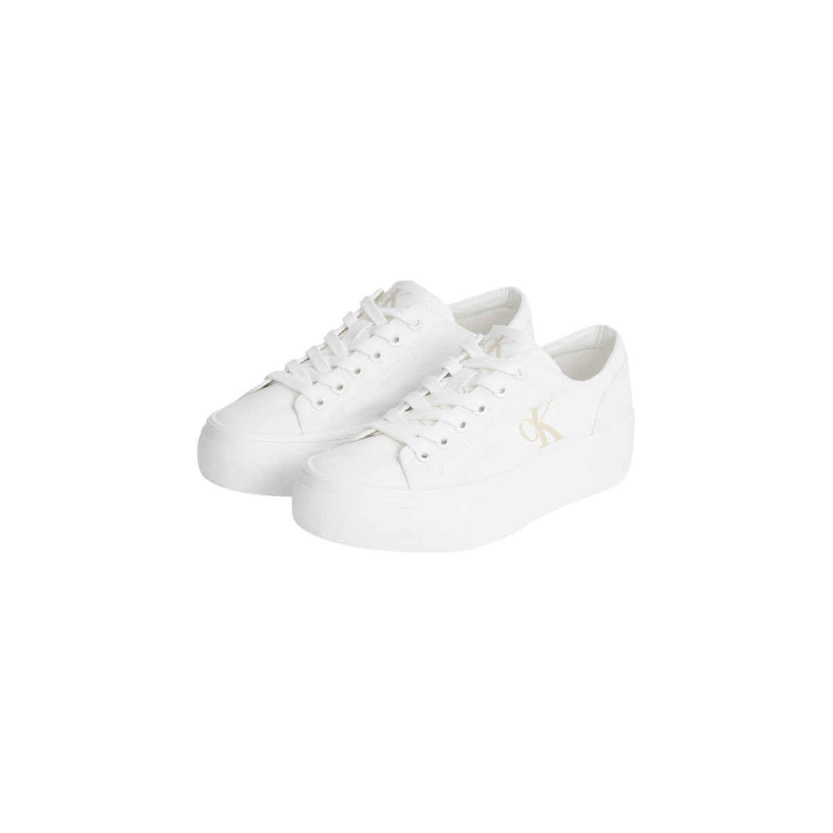 Image 3 : Baskets Calvin Klein Jeans blanches femme, détail de la plateforme — delvale