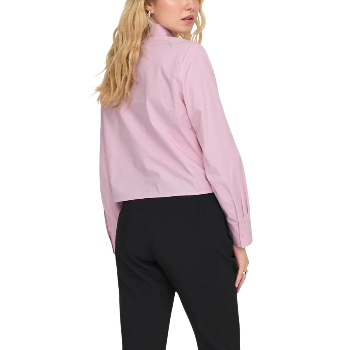 Image 3 : Chemise rose manches longues femme coupe intemporelle — delvale