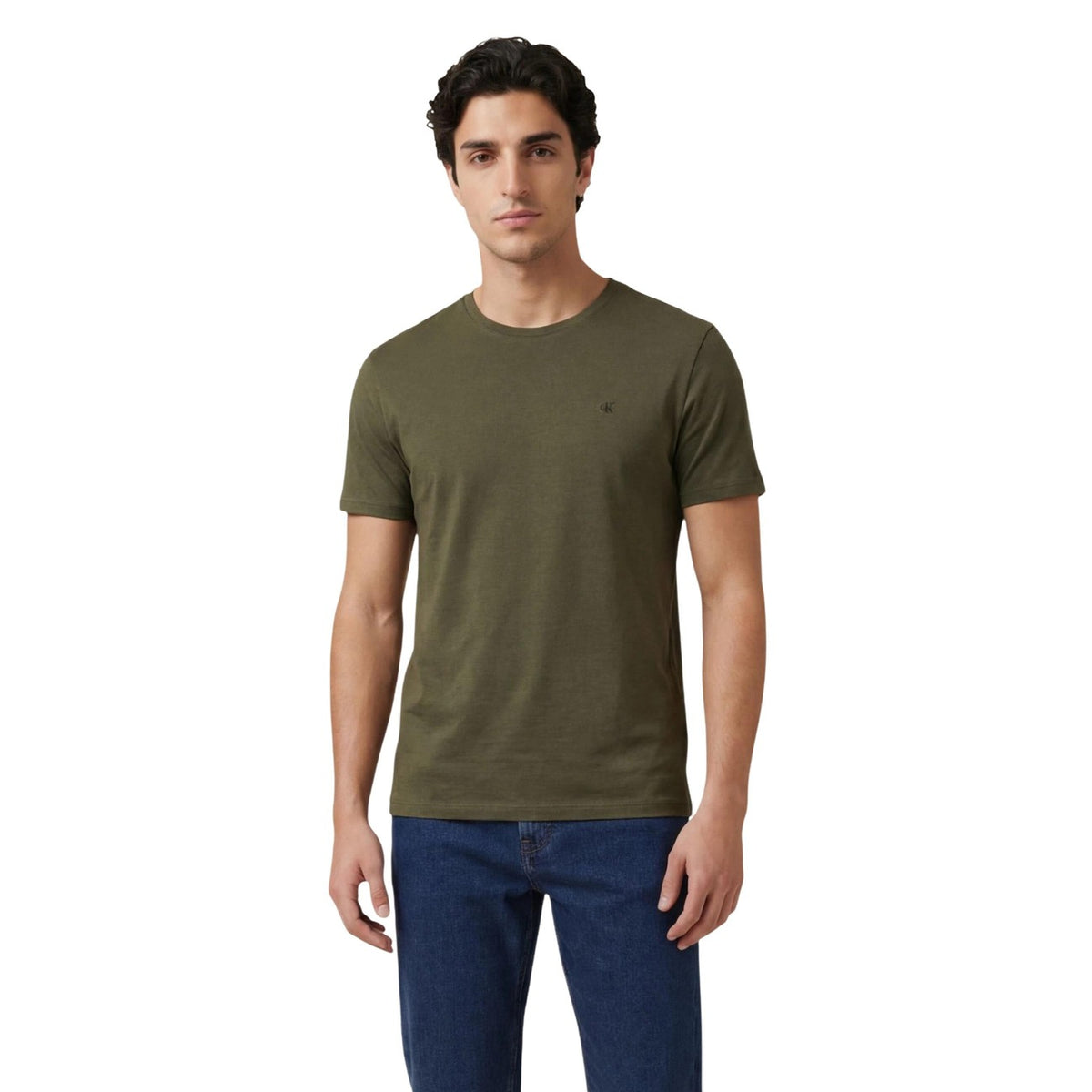 Image 7 : T-shirt Calvin Klein Jeans homme bleu azur vue profil — Delvale