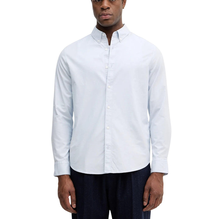 Image 1 : Chemise Calvin Klein Jeans homme bleu azur manches longues col classique — Delvale