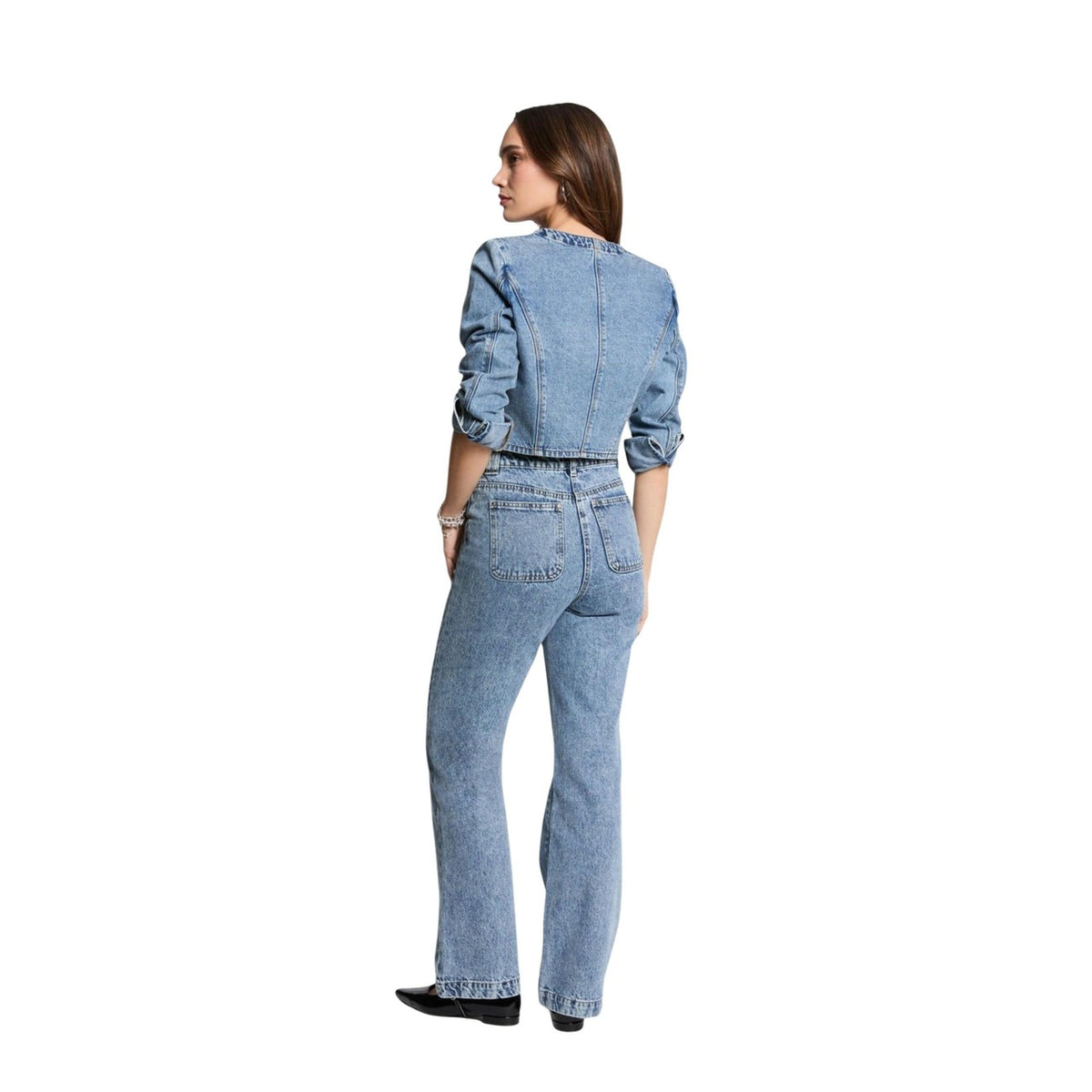 Image 3 : Veste femme Morgan De Toi bleue coton style élégant français — delvale