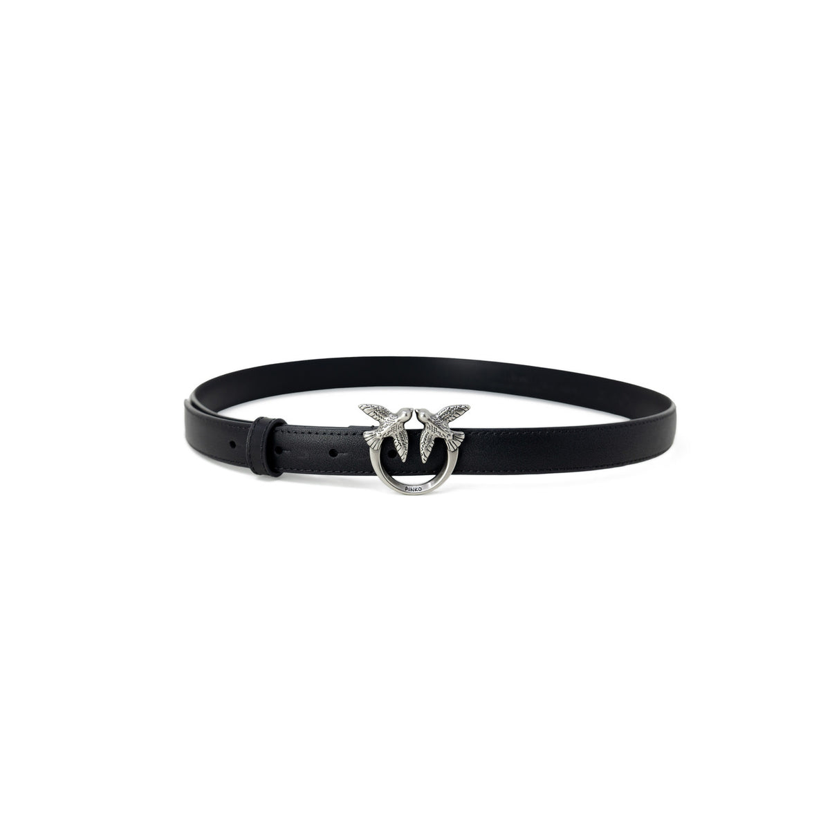 Image 4 : Finitions luxueuses de la ceinture Pinko blanche avec boucle signature — delvale
