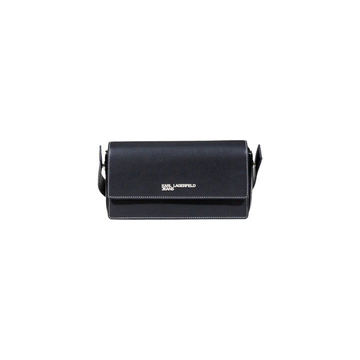 Image 1 : Sac à main Karl Lagerfeld Jeans noir en similicuir avec fermeture boutons-pression — Delvale