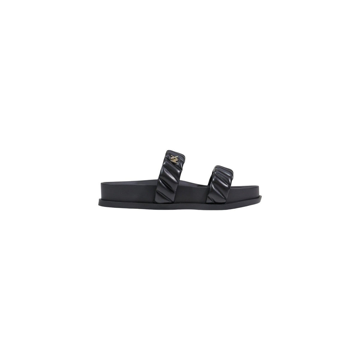 Image 1 : Mules Armani Exchange femme noires à bout pointu, vue de face — delvale