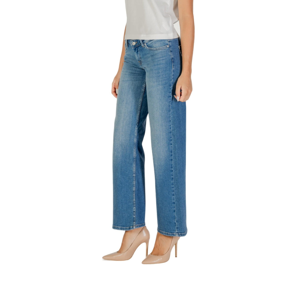 Image 3 : Vue d'ensemble du jean Only femme bleu azur coupe décontractée — Delvale