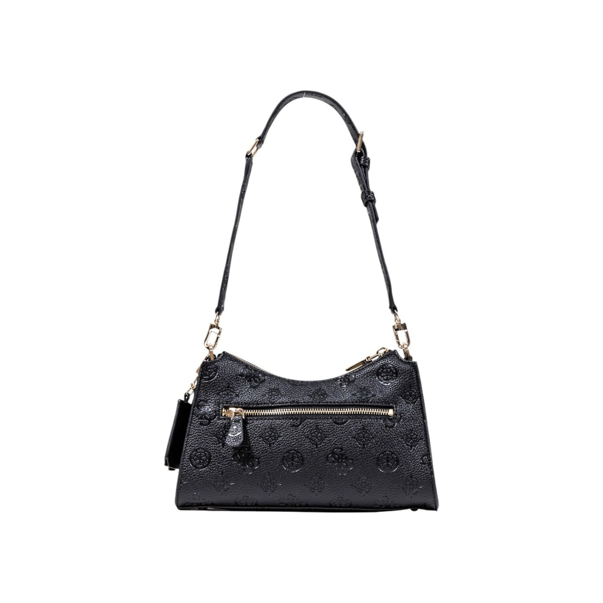 Image 2 : Sac à main Guess noir compact avec fermeture éclair, vue d'angle — delvale