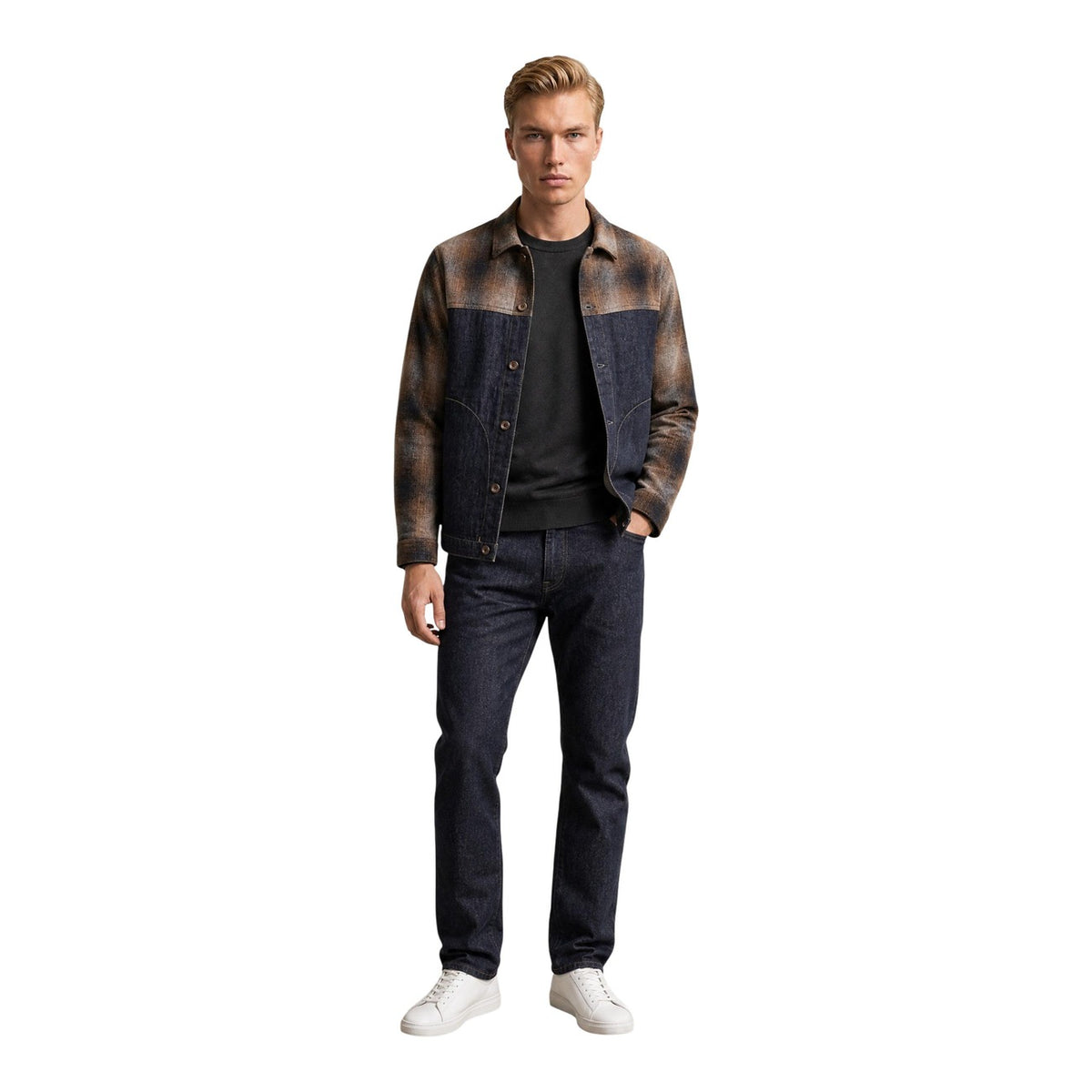 Image 3 : Jaquette Replay homme bleu, vue de dos et finitions — Delvale