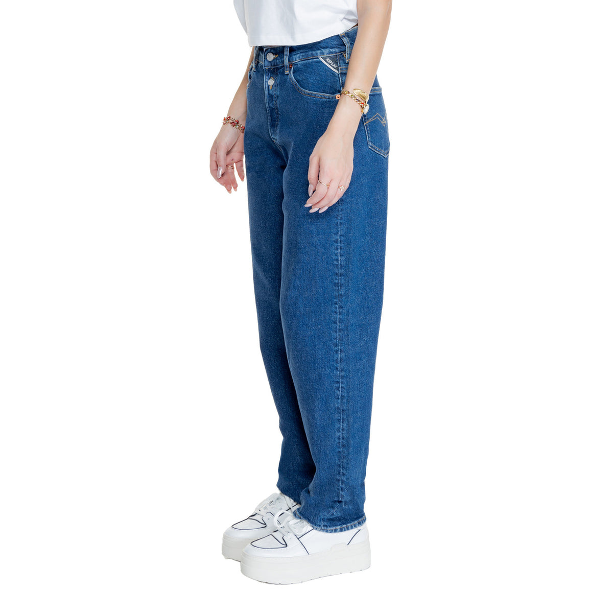 Image 3 : Vue d'ensemble du jeans femme Replay bleu coupe classique — delvale