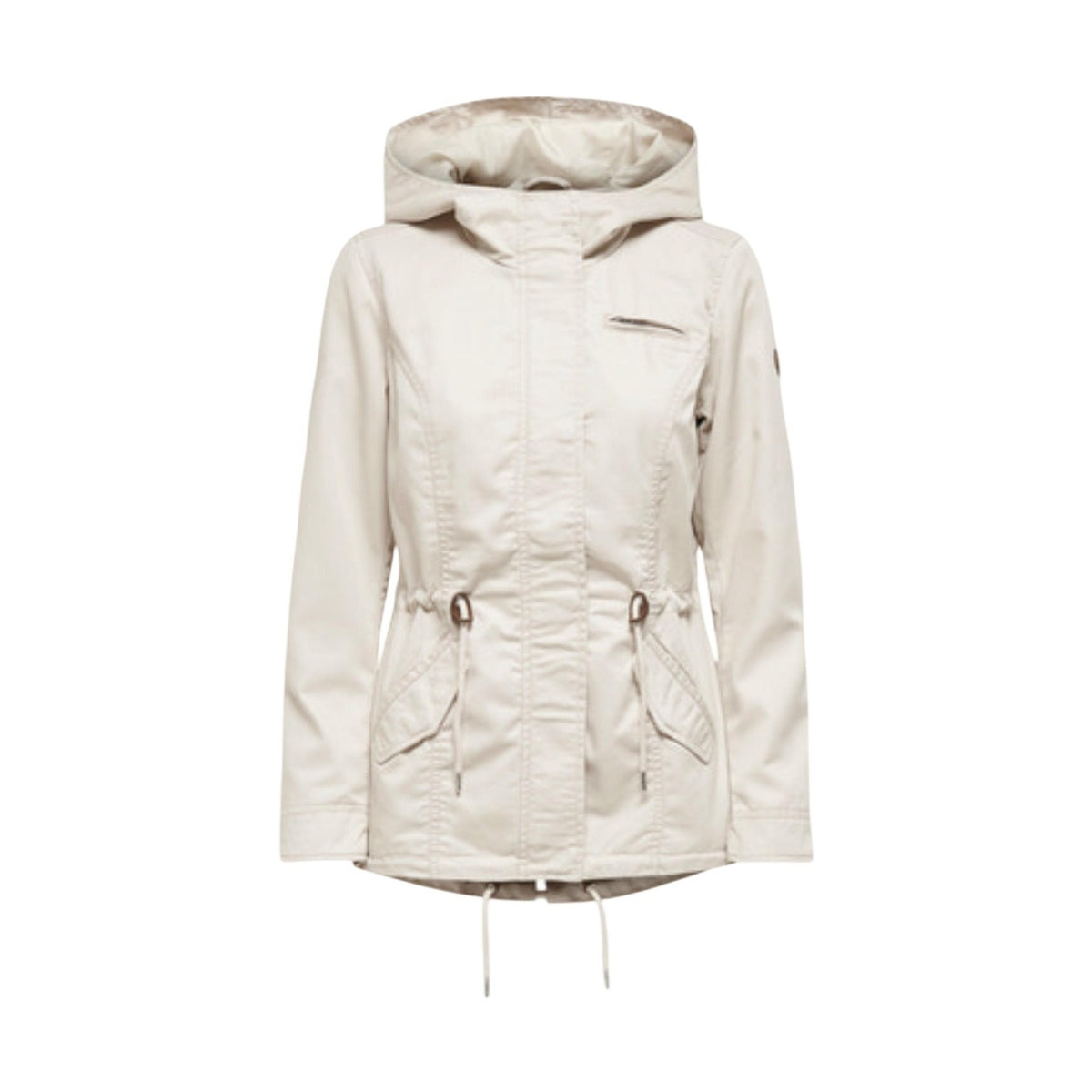 Image 2 : Détail veste Only beige femme, coupe moderne et poches frontales — Delvale