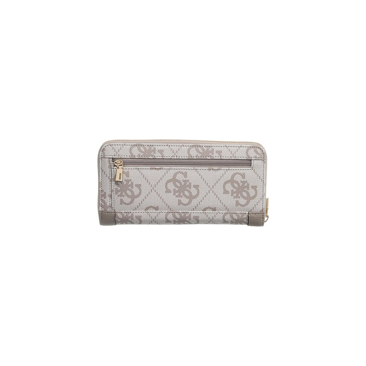 Image 2 : Détail du portefeuille Guess gris femme montrant la finition premium en polyuréthane — delvale