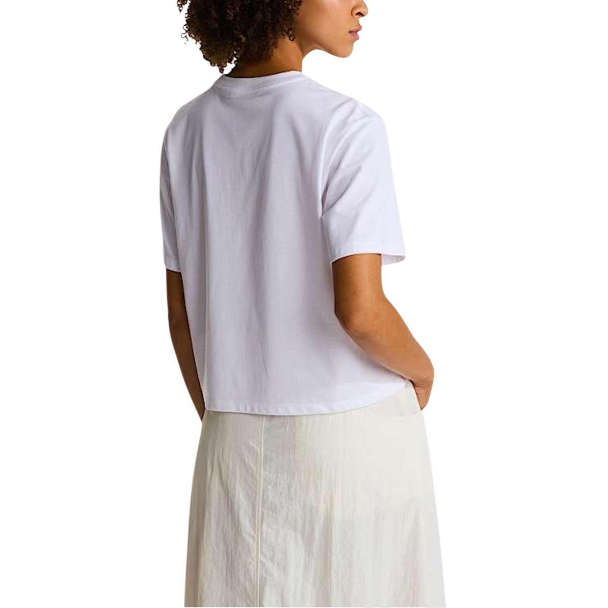 Image 3 : T-shirt The North Face femme blanc détail logo outdoor — delvale