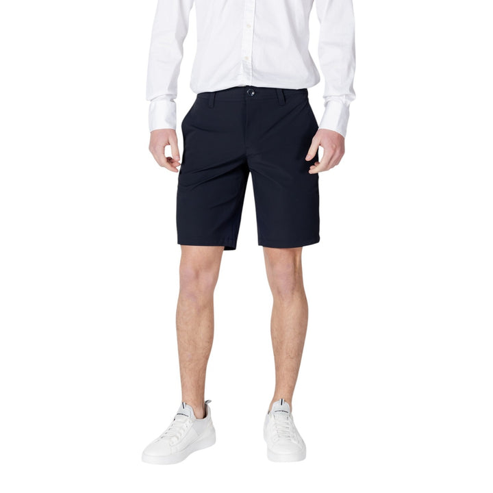 Bermuda Armani Exchange homme bleu marine polyamide élasthanne – vue de face portée