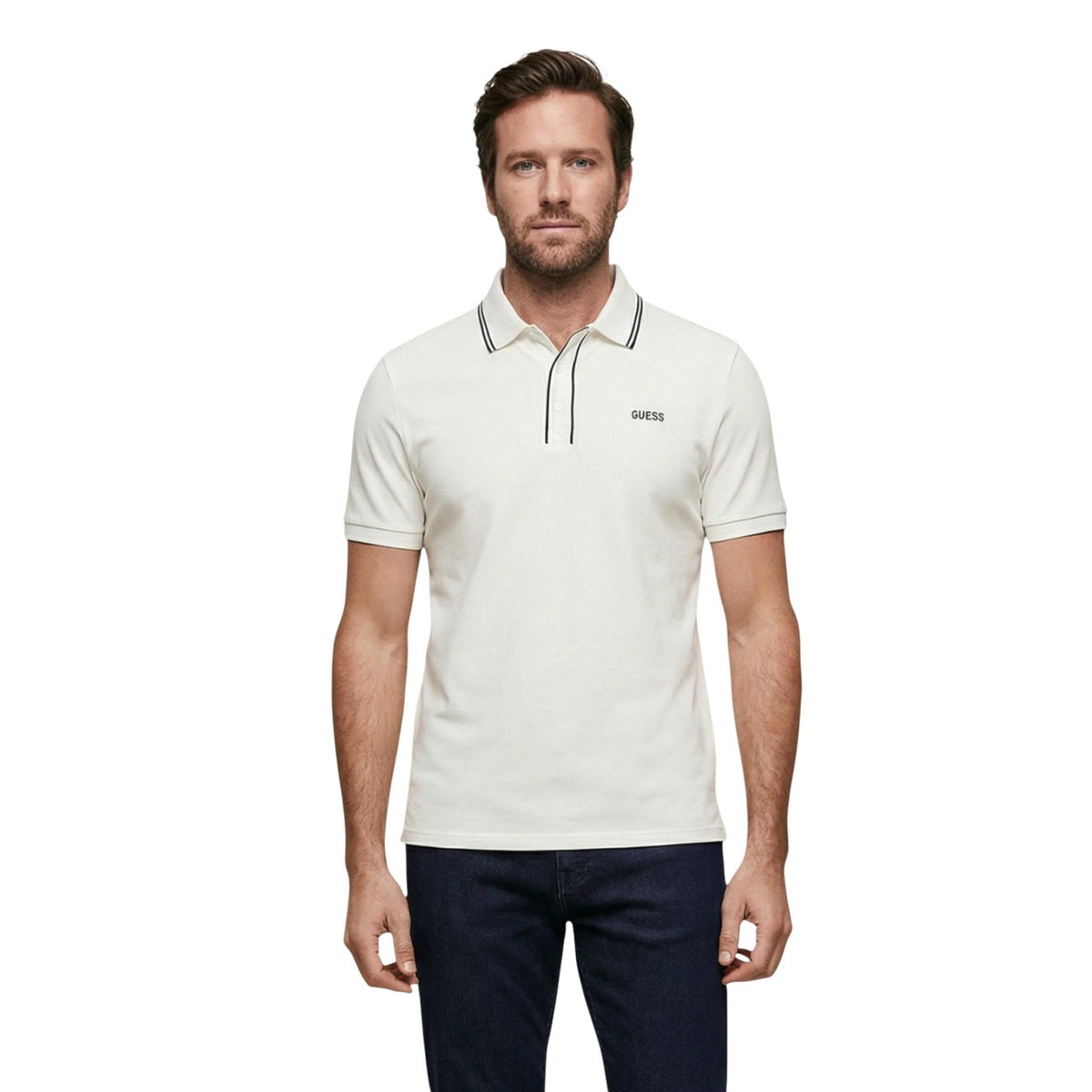 Image 4 : Vue d'ensemble du polo Guess bleu marine, style casual chic pour homme — Delvale
