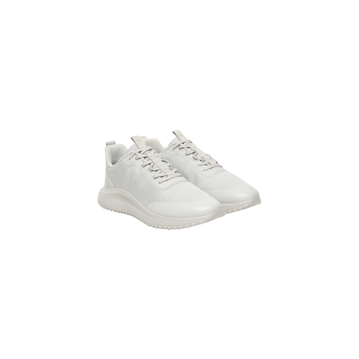 Image 2 : Baskets Calvin Klein Jeans blanches détail tige textile relief — Delvale
