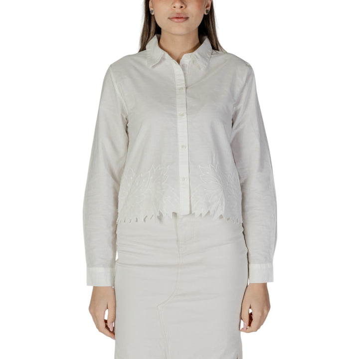 Image 1 : Chemise blanche femme Jacqueline De Yong manches longues coupe classique — delvale