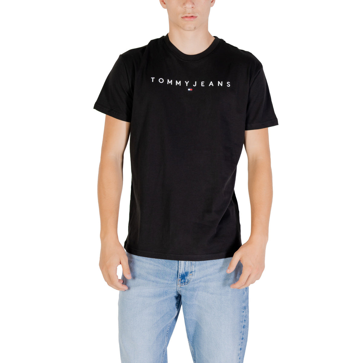 Image 5 : T-shirt Tommy Hilfiger Jeans homme vert, détail col rond — Delvale