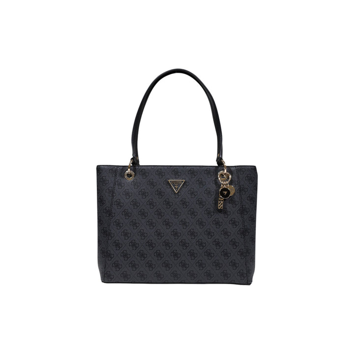 Image 1 : Sac à main Guess femme gris avec motif imprimé en polyuréthane, vue de face — delvale