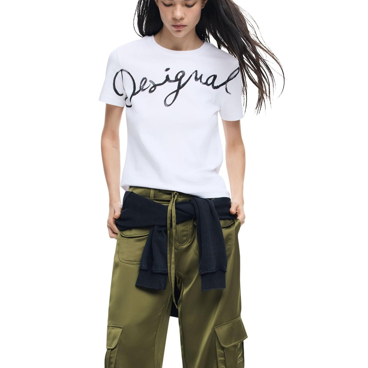 Image 4 : T-shirt Desigual femme noir manches courtes style décontracté — delvale