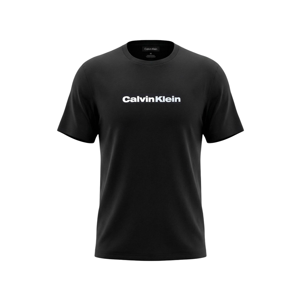 Image 5 : T-shirt imprimé Calvin Klein Jeans homme noir porté avec jean brut, look casual — Delvale