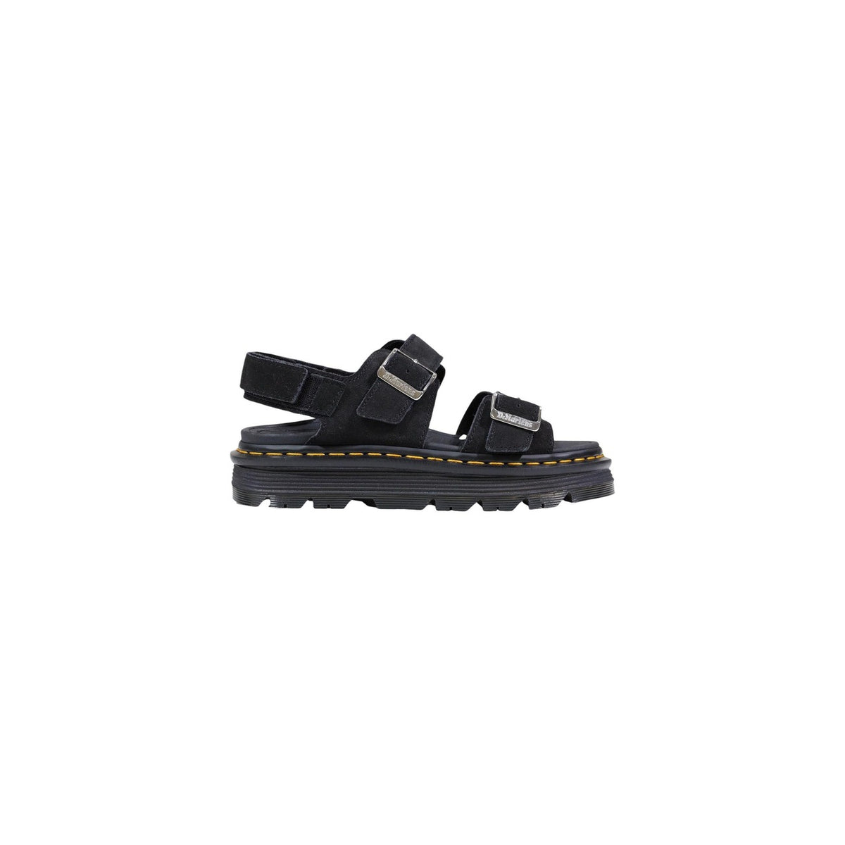 Image 1 : Sandales Dr. Martens Zebzag Suede noires femme avec brides réglables — delvale