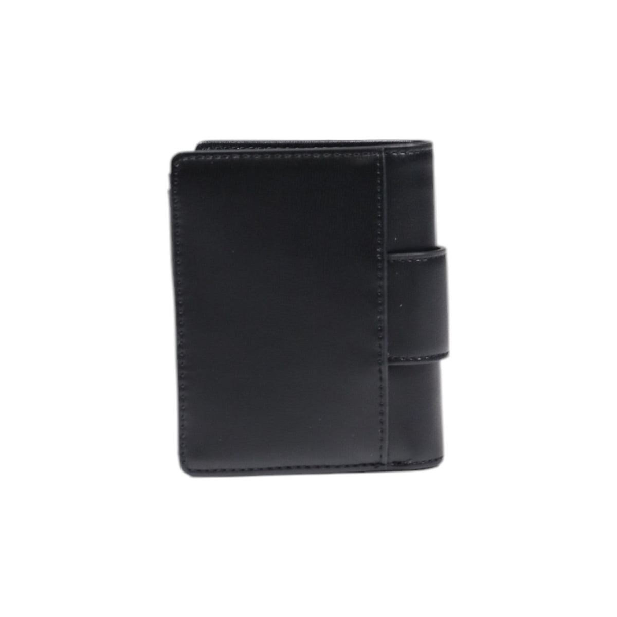 Image 3 : Vue de trois quarts du portefeuille Armani Exchange femme noir, format compact 11x9x3 cm — Delvale