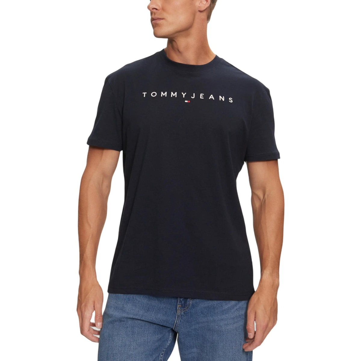 Image 7 : T-shirt Tommy Hilfiger Jeans homme vert en coton organique, détail matière — Delvale