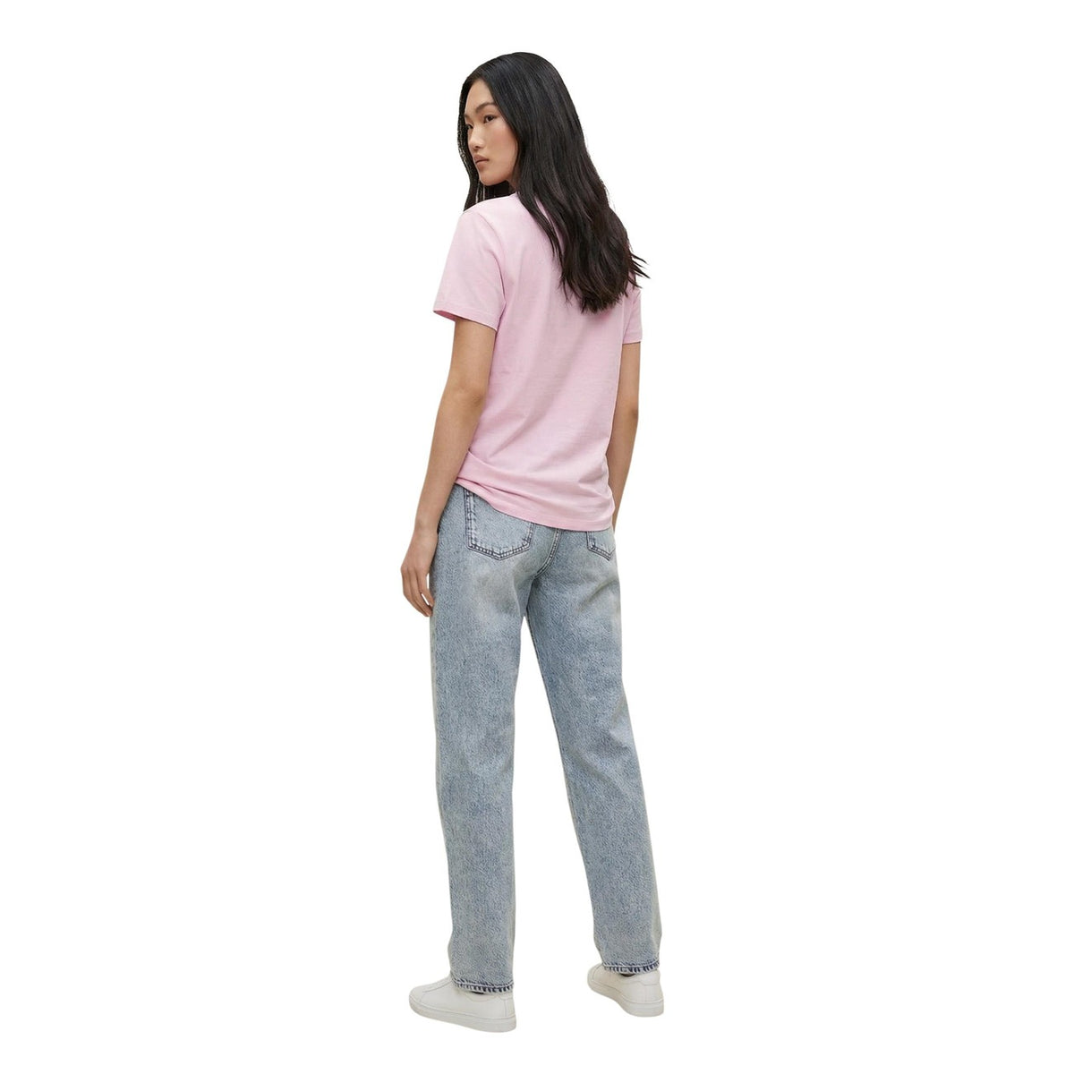 Image 3 : T-shirt manches courtes Replay femme rose coupe parfaitement ajustée — delvale