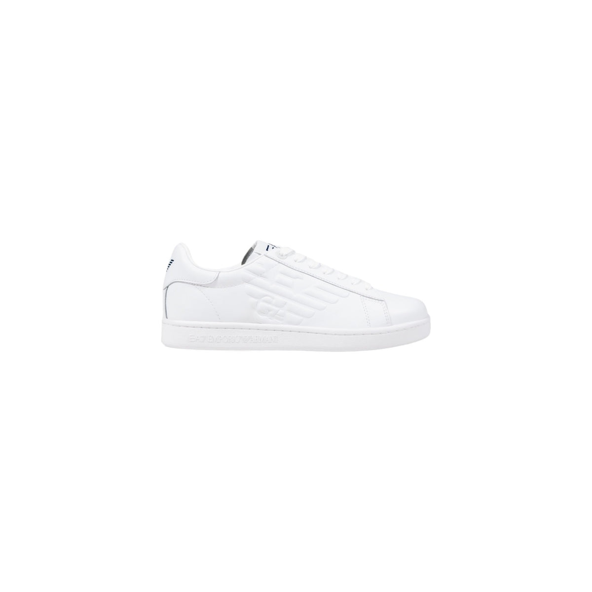 Image 4 : Baskets EA7 femme cuir blanc, vue arrière avec finitions dorées — delvale