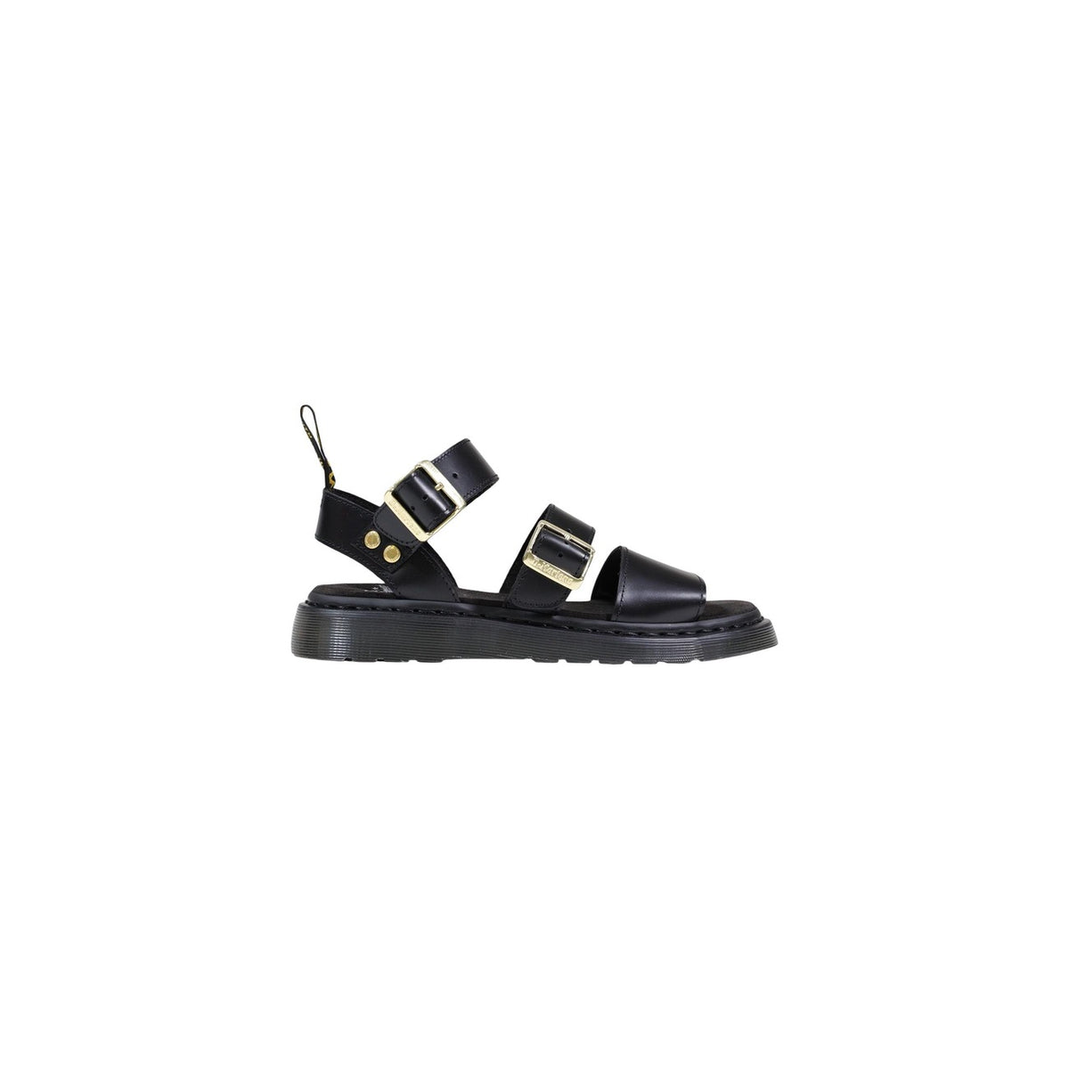Image 1 : Sandales Dr. Martens Gryphon Atlas noires en cuir avec brides à boucles réglables pour femme — delvale