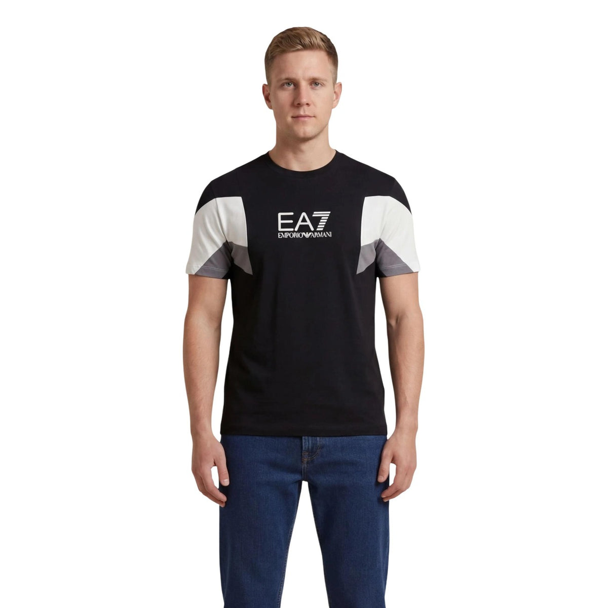 Image 4 : T-shirt Ea7 blanc homme, finitions soignées et logo emblématique — Delvale