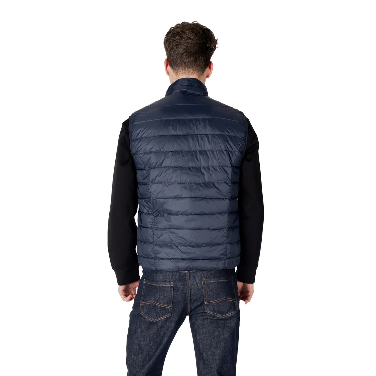 Image 2 : Détail du gilet EA7 homme bleu, poches frontales et finitions premium — Delvale