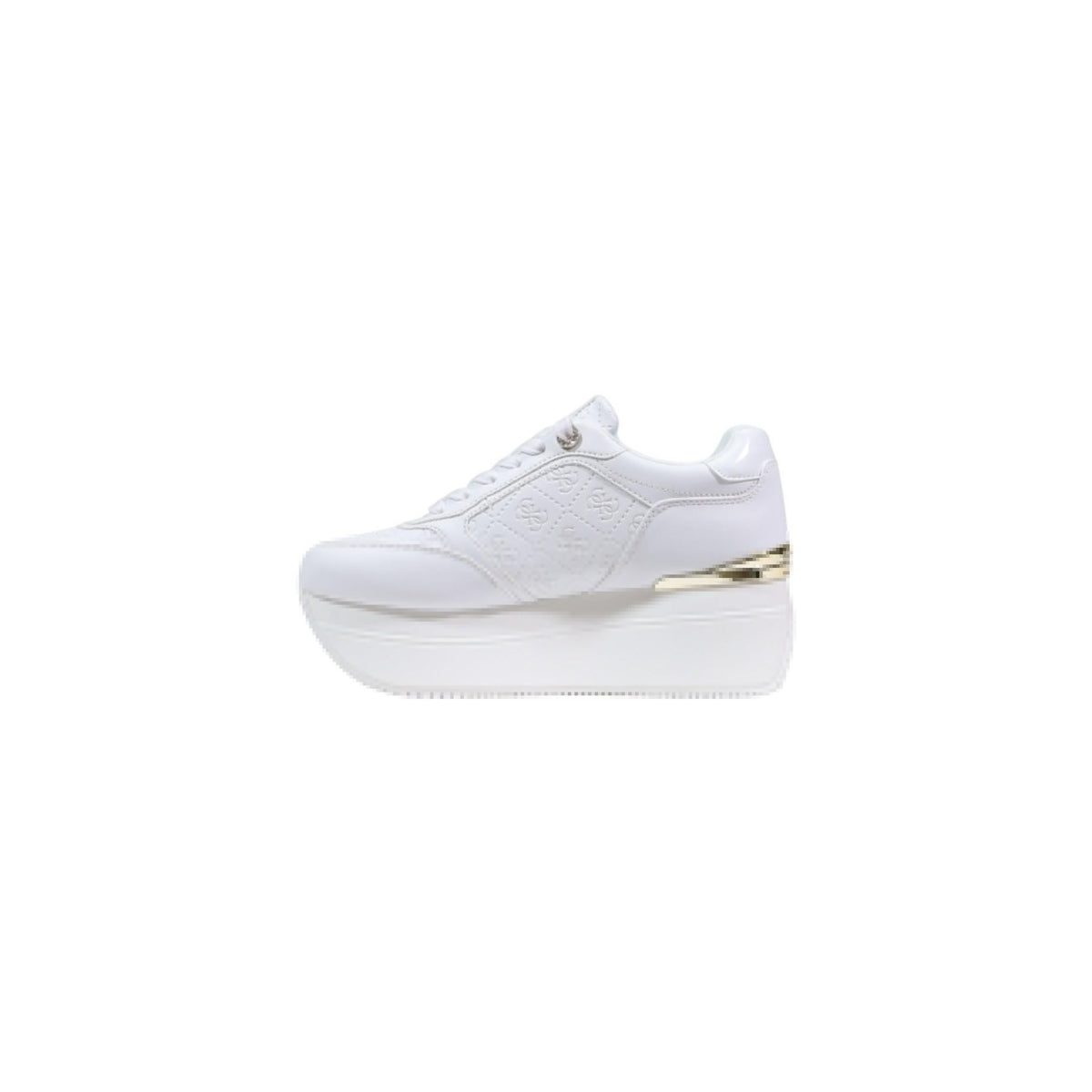 Image 3 : Baskets Guess blanc femme plateforme, vue d'ensemble style urbain — delvale