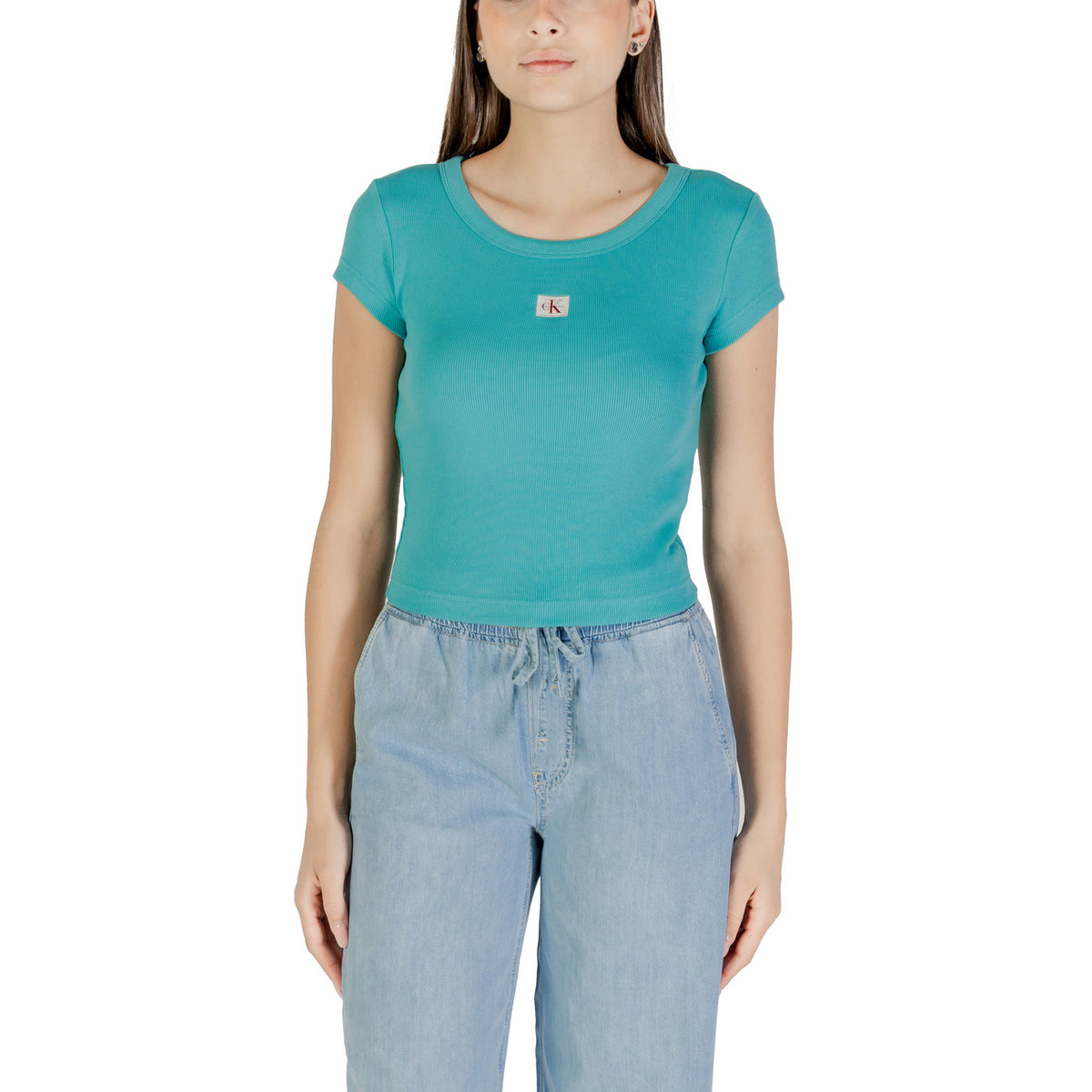Image 8 : T-shirt Calvin Klein Jeans femme marron styling casual chic tendance — delvale