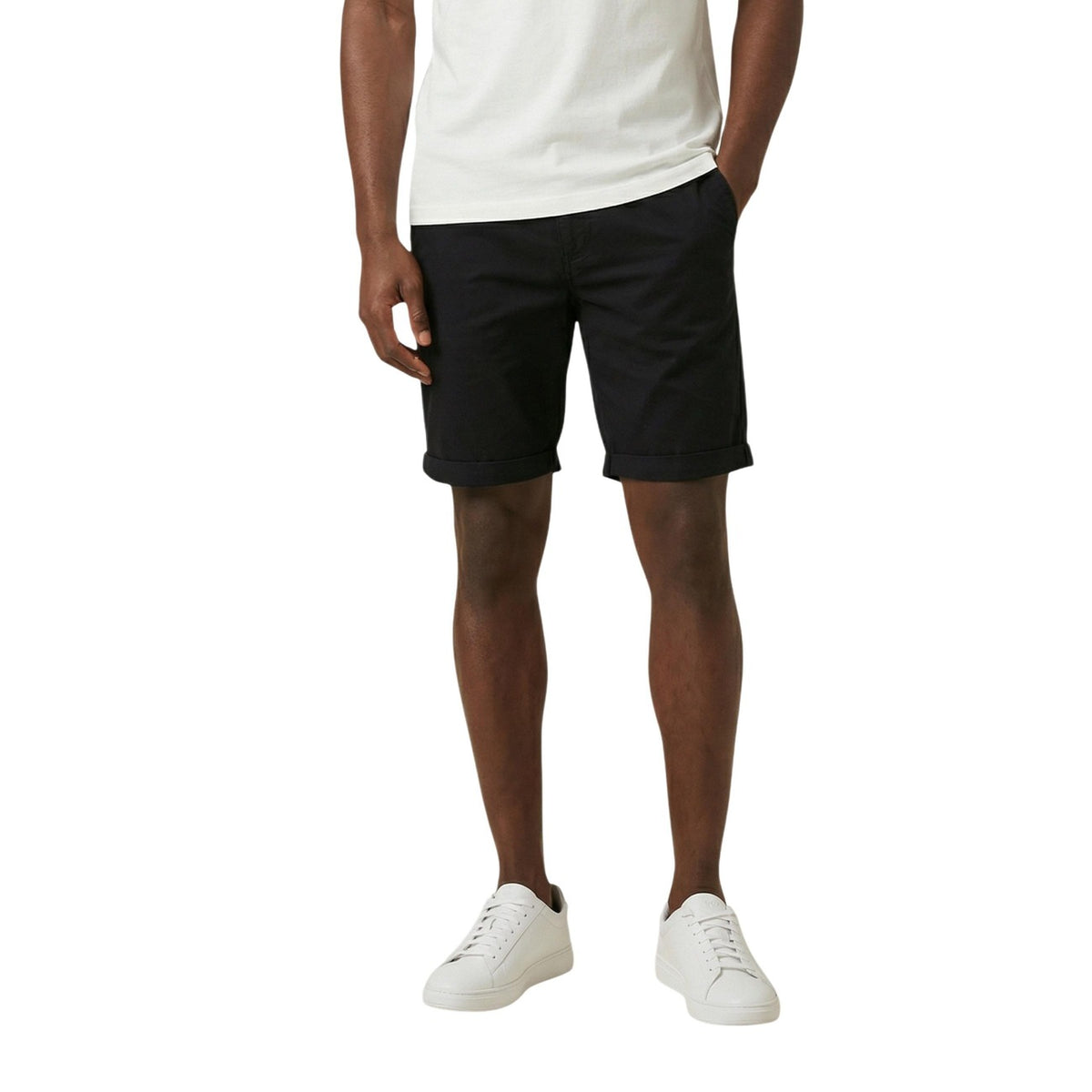 Image 4 : Bermuda chino Tommy Hilfiger Jeans homme coton organique bleu marine, look casual estival — Delvale