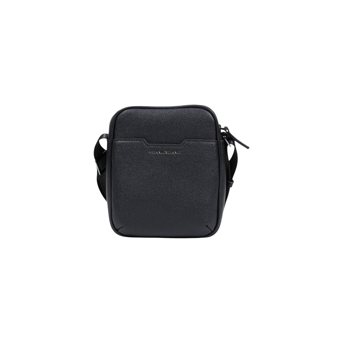 Image 1 : Sacoche Armani Exchange homme noire grainée avec inscription ton sur ton et sangle réglable — Delvale
