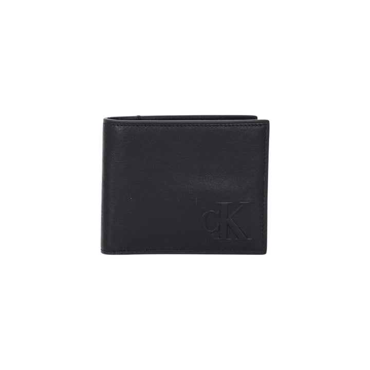 Image 1 : Portefeuille Calvin Klein homme en cuir noir avec compartiments internes — Delvale
