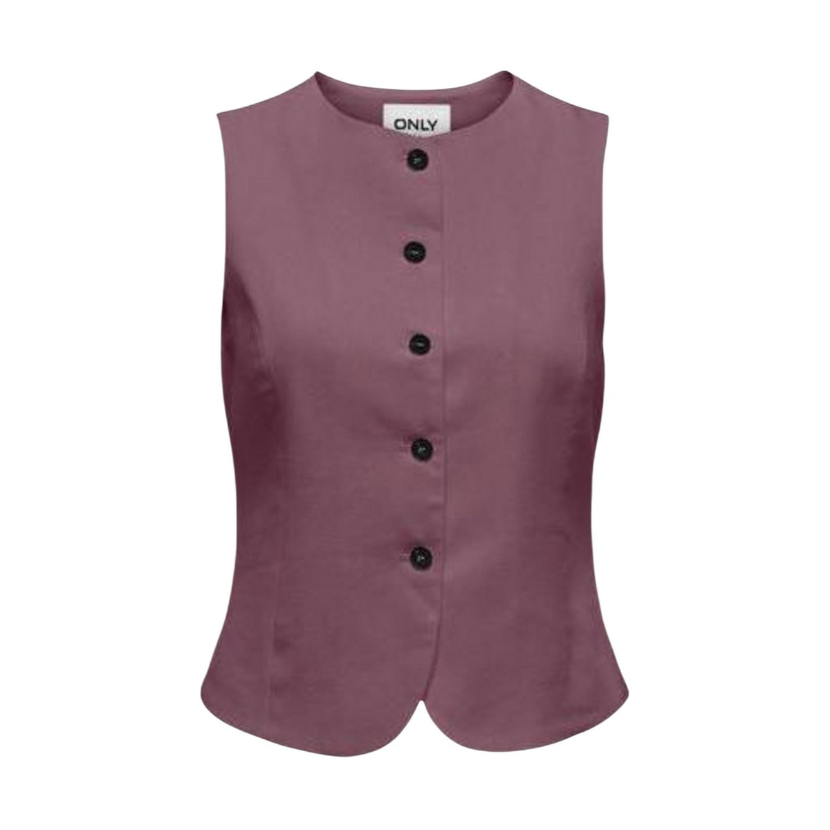 Image 7 : Gilet Only noir femme sans manches, détail de la finition et du tombé élégant — Delvale