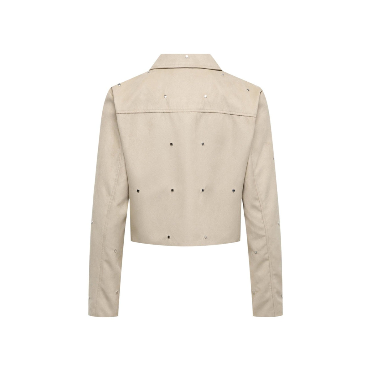 Image 2 : Détail veste beige Jacqueline De Yong col classique coupe élégante — delvale