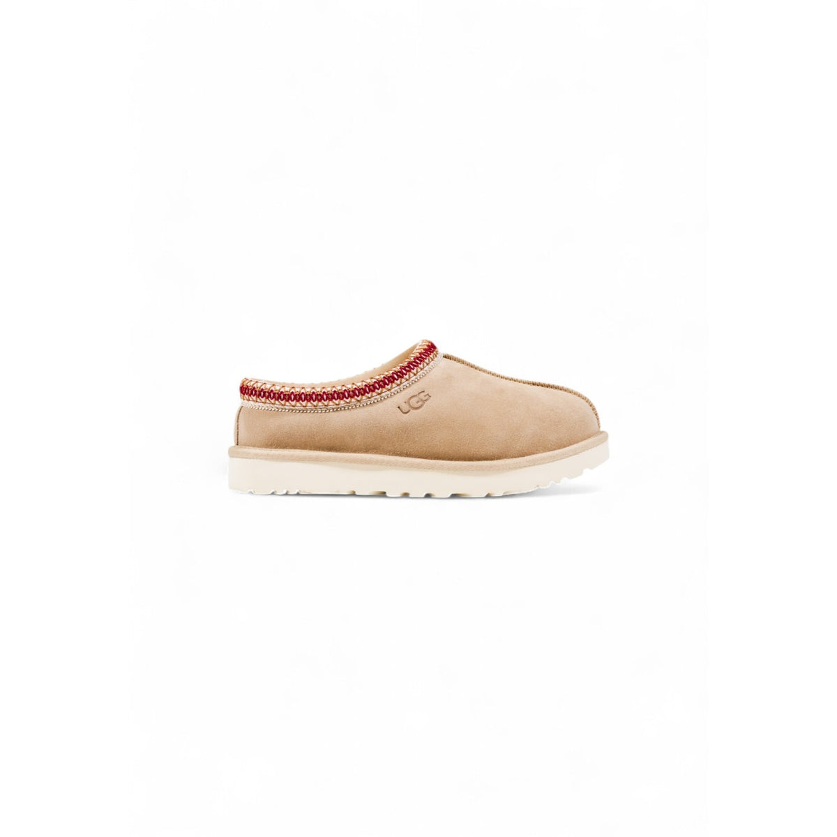 Image 1 : Mules Ugg femme beige en cuir premium, vue de profil — delvale