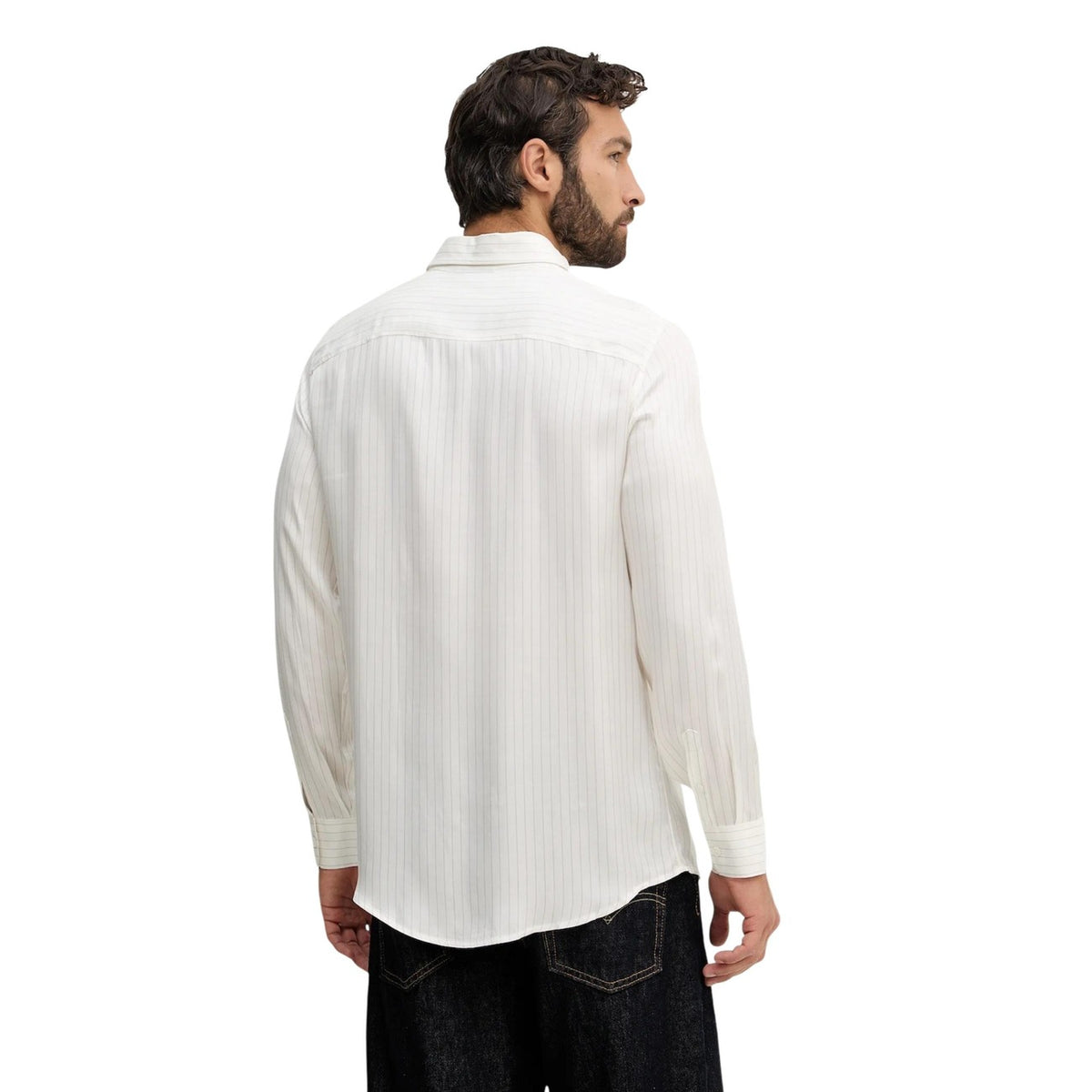 Image 2 : Chemise Armani Exchange homme blanche en viscose avec fermeture boutonnée — Delvale
