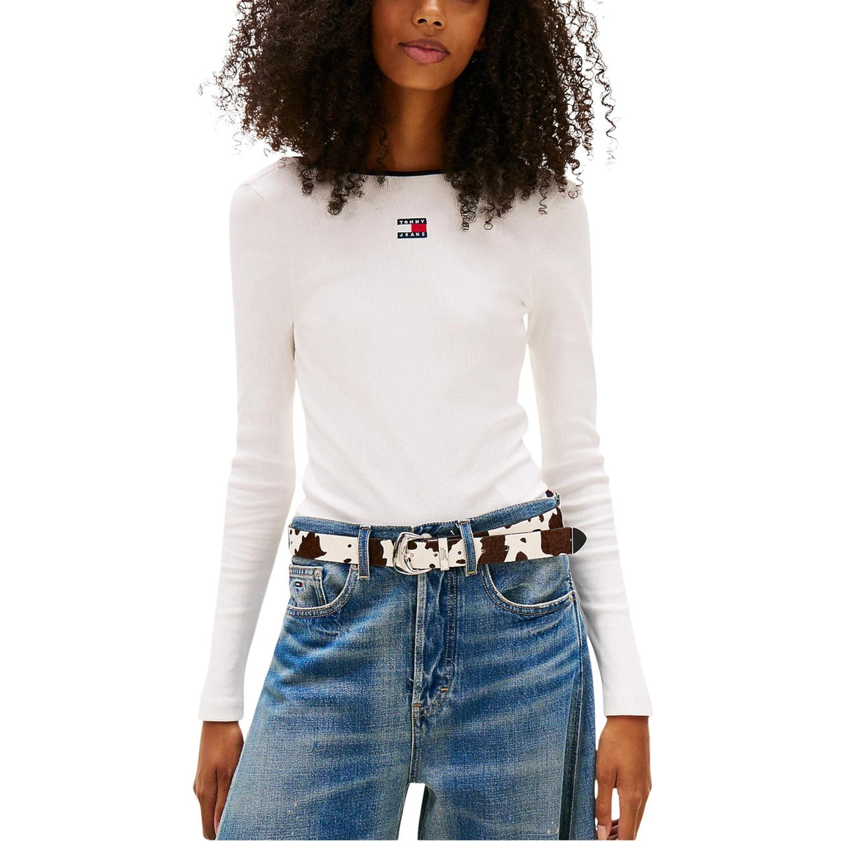 Image 5 : Pull noir femme Tommy Hilfiger Jeans manches longues col rond vue dos — delvale