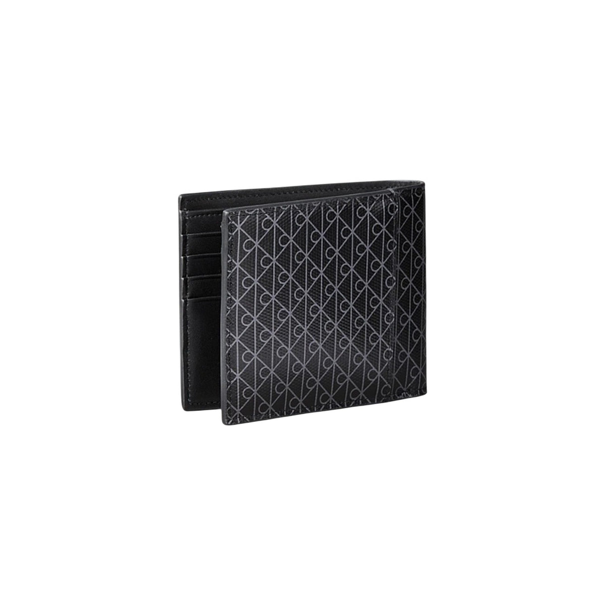 Image 2 : Vue détaillée du portefeuille Calvin Klein noir pour femme avec organisation intérieure — Delvale