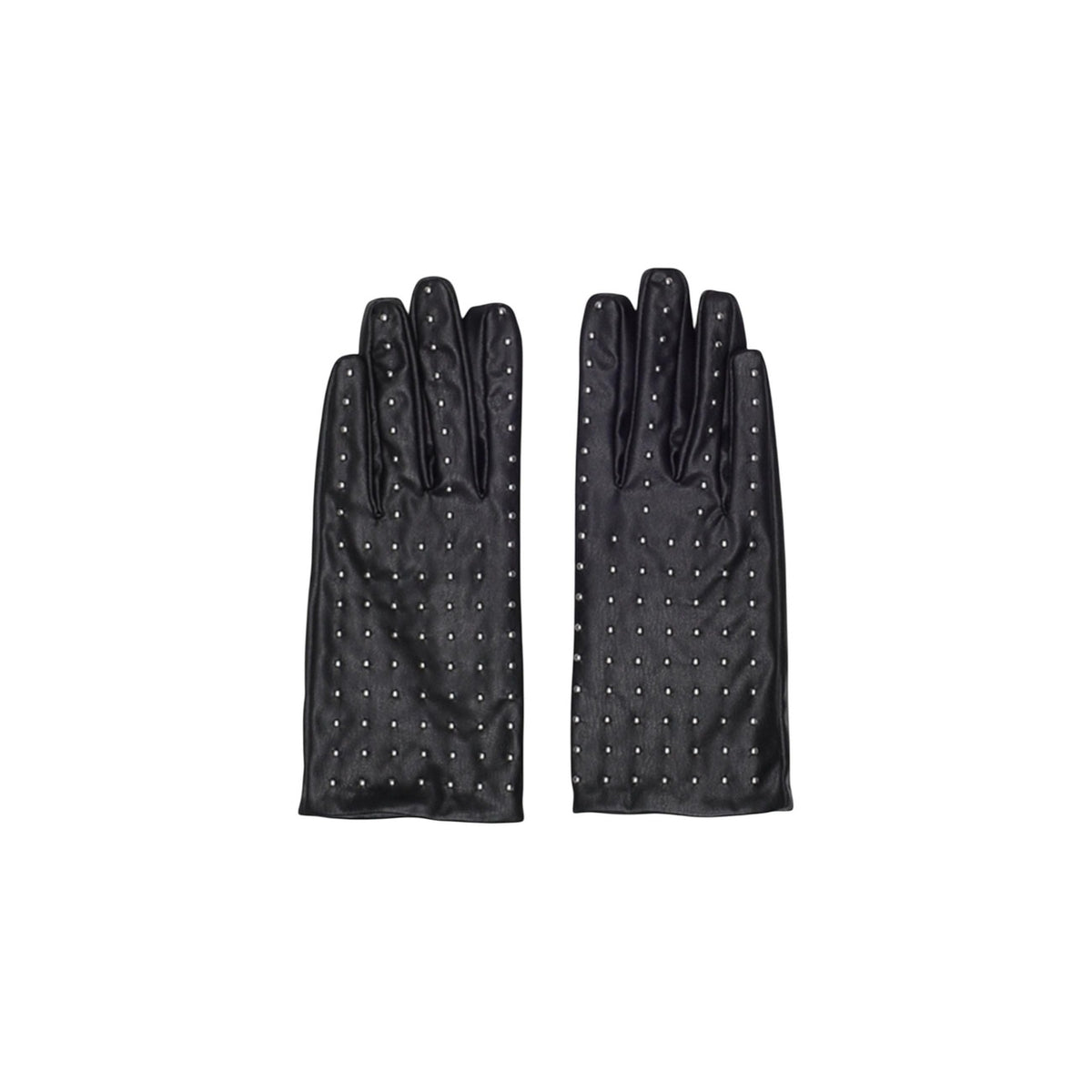 Image 1 : Gants femme Pieces en polyuréthane noir, vue de face — Delvale